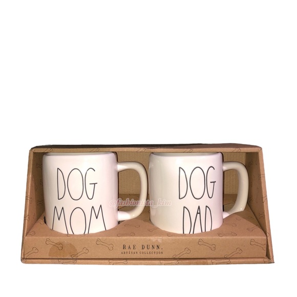 Rae dunn Dog Mom and Dog Dad mug set - Picture 6 of 6